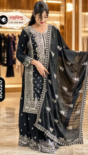 3-Piece Festive Farshi Suit—–