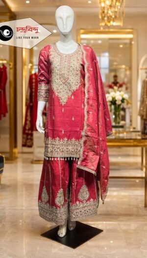 3-Piece Party Wear Farshi Suit Suit