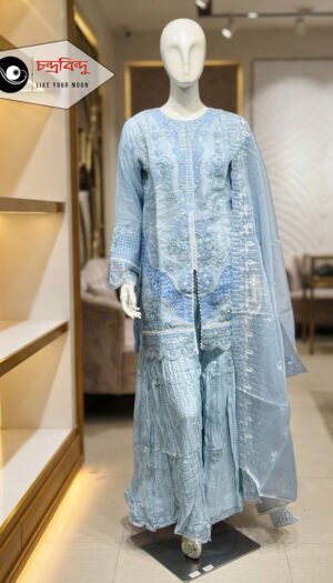 3-Piece Party Wear Farshi Suit Suit