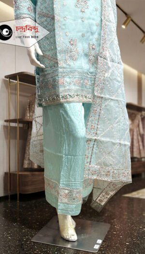 3-Piece Party Wear Farshi Suit Suit