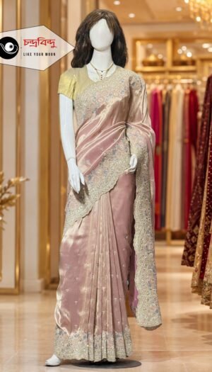 Festive Saree with Contrast Blouse