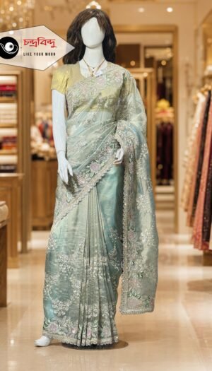 Festive Saree with Contrast Blouse
