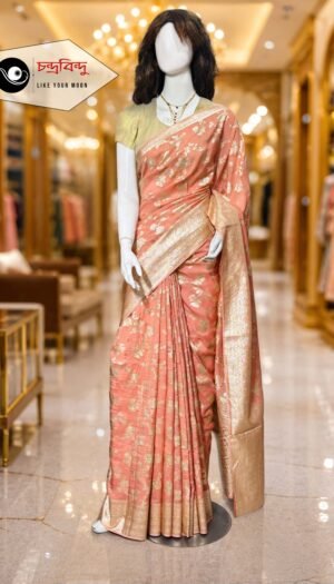 Festive Saree with Contrast Blouse