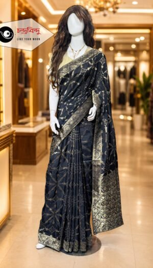 Festive Saree with Contrast Blouse