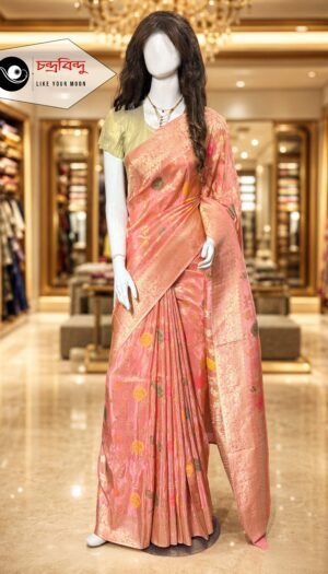 Festive Saree with Contrast Blouse