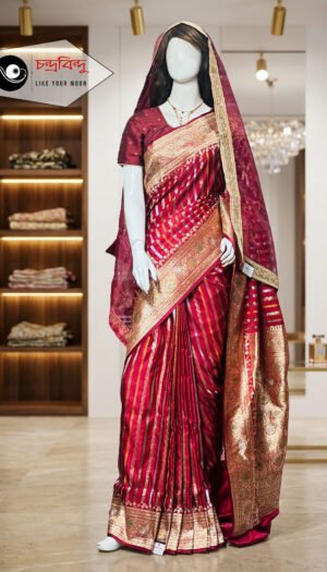 Festive Saree with Contrast Blouse