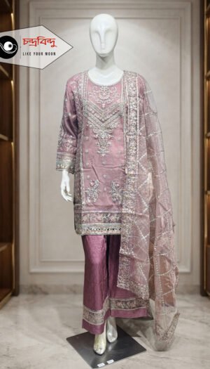 3-Piece Party Wear Farshi Suit Suit