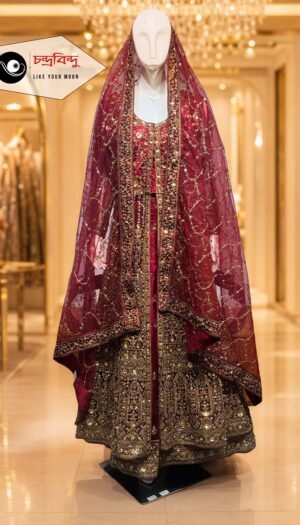 Festive Bridal Gown Suit