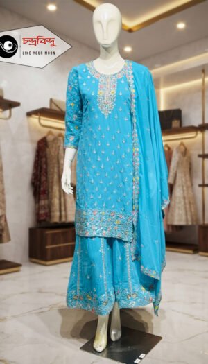 3-Piece Party Wear Farshi Suit Suit