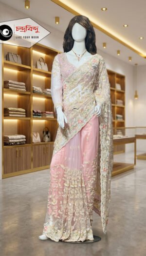 Festive Saree with Contrast Blouse