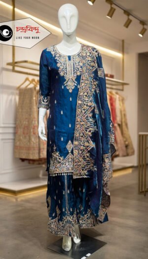 3-Piece Party Wear Farshi Suit Suit
