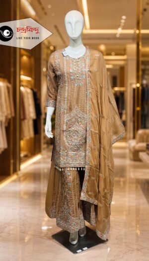 3-Piece Party Wear Farshi Suit Suit