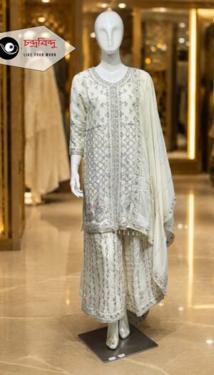 3-Piece Party Wear Farshi Suit Suit