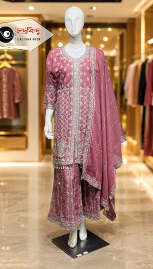 3-Piece Party Wear Farshi Suit Suit