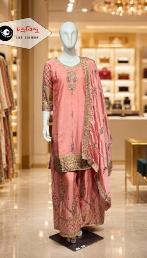 3-Piece Party Wear Farshi Suit Suit