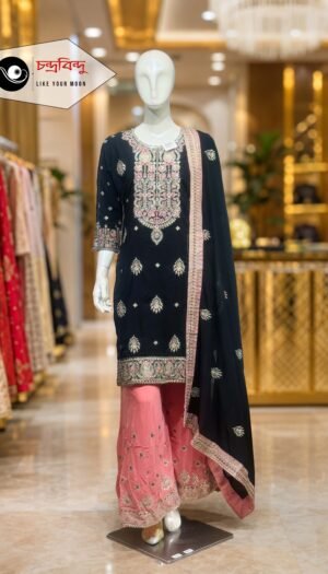 3-Piece Party Wear Farshi Suit Suit
