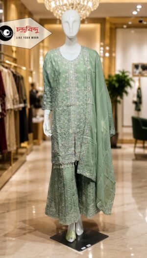 3-Piece Party Wear Farshi Suit Suit