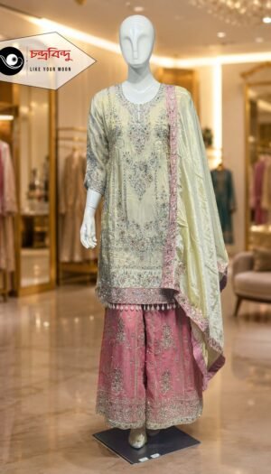 3-Piece Party Wear Farshi Suit Suit