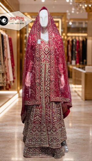 Festive Bridal Gown Suit