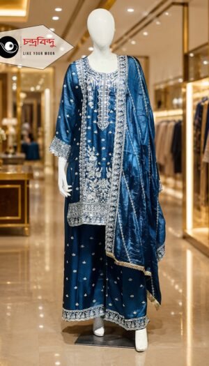 3-Piece Party Wear Farshi Suit Suit