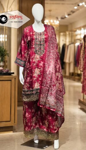 3-Piece Party Wear Farshi Suit Suit