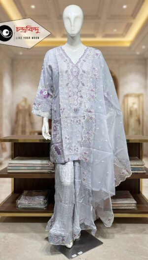 3-Piece Party Wear Farshi Suit Suit