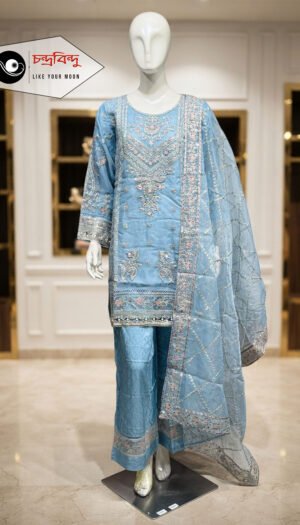 3-Piece Party Wear Farshi Suit Suit