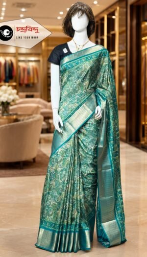 Festive Saree with Contrast Blouse