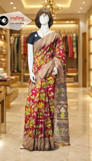 Festive Saree with Contrast Blouse