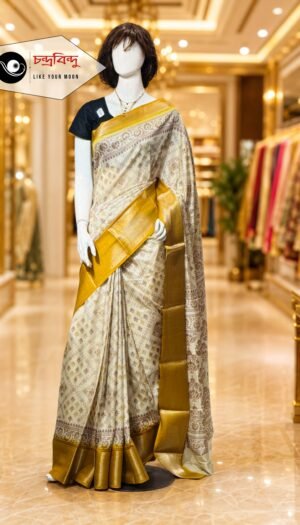 Festive Saree with Contrast Blouse