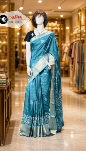 Festive Saree with Contrast Blouse