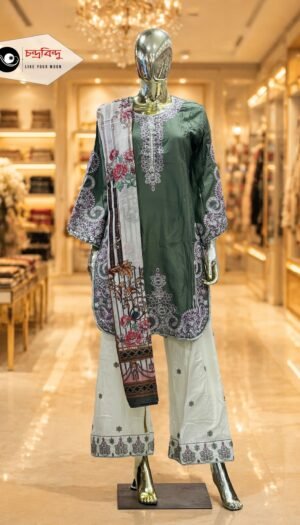 3-Piece Party Wear Farshi Suit Suit