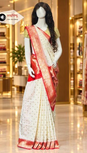 Festive Saree with Contrast Blouse