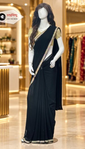 Festive Saree with Contrast Blouse