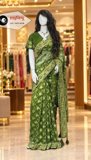 Festive Saree with Contrast Blouse