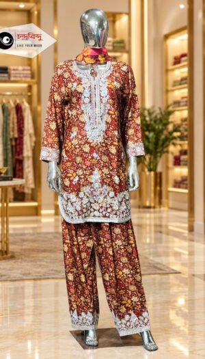 3-Piece Festive Farshi Suit